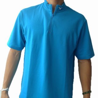 Mizuno Golf Cool Max Lycra Turtleneck Shirt Zip Blue