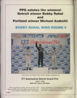 Michael Andretti Hand Signed Indy Car Magazine JSA COA