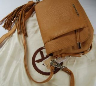 298 Michael Kors Bowen Python Convertible Shoulder Bag Tan