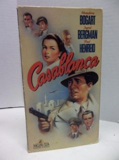 Casablanca VHS Classic Movie Video Tape Ingrid Bergman Humphrey Bogart