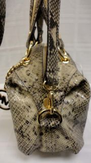 Authentic michael Kors Large Python Leather Moxley Satchel Handbag