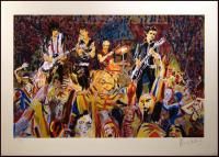 Ronnie Wood B Stage 06 Hand Signed Artwork, The Rolling Stones band
