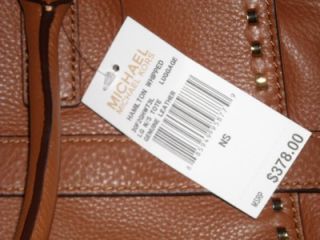 Michael Kors $378 Purse Handbag Hamilton Whipped Leather Bag Luggage