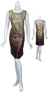 Michael Michael Kors Dazzling Ombre Sequin Evening Dress Womens 3X New