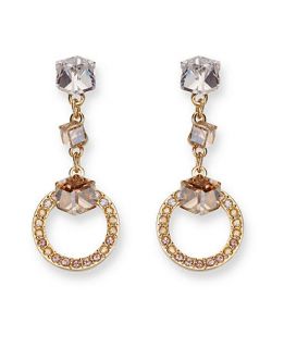 Swarovski Earrings, Geometric Multi Crystal Drop Earrings  