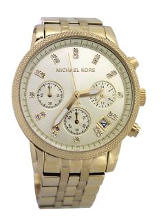 Michael Kors MK5676 Champagne Dial Gold Stainless Steel Band Women