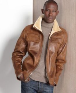 Tasso Elba Coat, Faux Shearling Jacket