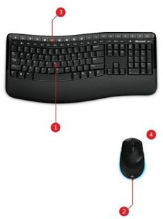 Microsoft Wireless Comfort Desktop 5000 Black Mouse and Keyboard Set