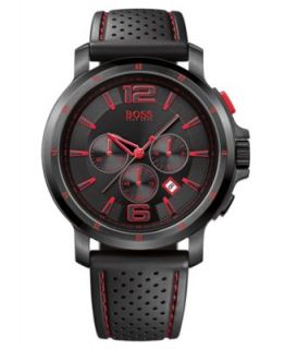 Hugo Boss Watch, Mens Black Silicone Strap 1512393   All Watches