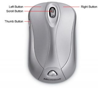 Microsoft Wireless Notebook Laser Mouse 6000 White