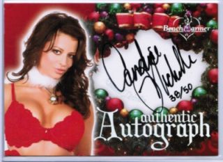 CANDICE MICHELLE 2006 BENCHWARMER HOLIDAY #d 38/50 CHRISTMAS AUTOGRAPH