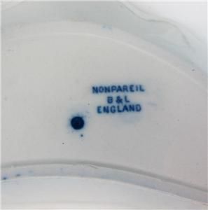 Flow Blue Nonpareil Bone Dish Plates Middleport Staffordshire