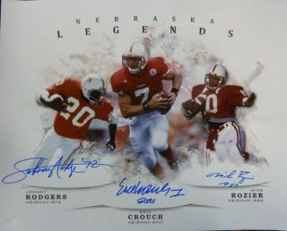CORNHUSKERS AUTOGRAPHED HEISMAN WINNERS 16X20 W/RODGERS ROZIER CROUCH