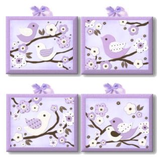 Lavender Migi Blossom Birdie Nursery Bedding Kids Art
