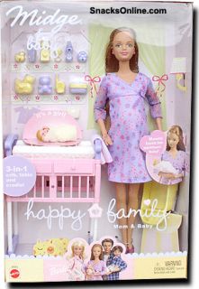 Barbie Midge and Baby Happy Family Mom Baby