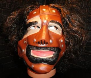 New WWE Mankind Mick Foley Full Face Mask Vinyl WWF