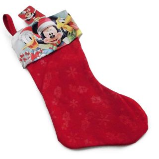 New Disney Mickey Mouse Minnie Mouse 18 Felt Christmas Stocking