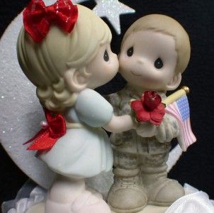 Army Navy Soldier Precious Moment Wedding Cake Topper