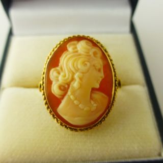 Cameo Ring Hallmarked 18ct rose gold   Antique Jewellery millbrook