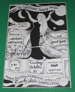 Michael Nesmith Signed Marfa Concert Poster