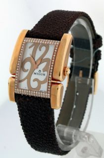 Milus Apiana New 18K Rose Gold Diamond $11 700 Watch