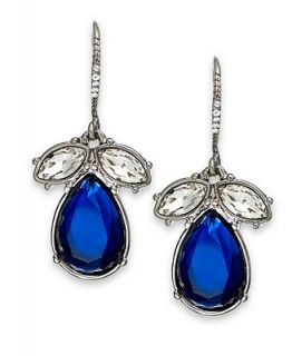 Charter Club Earrings, Silver tone Blue Stone Drop Earrings