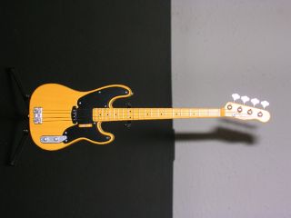 Fender 1951 Precision Bass 1 10 Mini Bass Guitar with Stand RARE Very