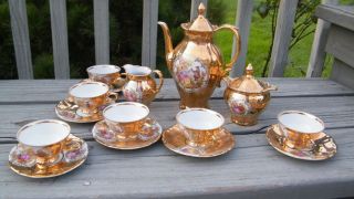 Antique Gold Encrusted German 1910 Cappuccino Demitasse Child Tea Cup
