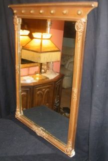 Antique Vintage Ornate Wood Victorian Gold Wall Mirror