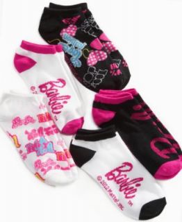 Barbie Kids Socks, Girls 5 Pack Low Cut Print Socks   Kids