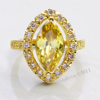 Stunning New Womens 18K Yellow Gold Filled Amethyst Sapphire Topaz