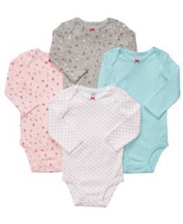 Carters Baby Bodysuit, Baby Boys or Baby Girls 4 Pack White Bodysuits