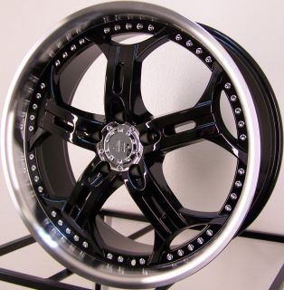 20 Black Helo HE834 Wheels Rims 5x4 5 114 3mm 40mm