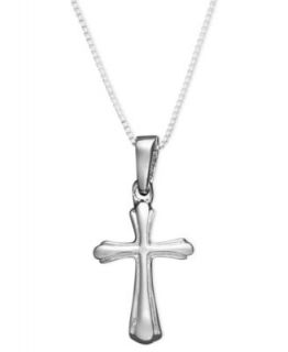 Giani Bernini Sterling Silver Necklace, Polished Cross Pendant