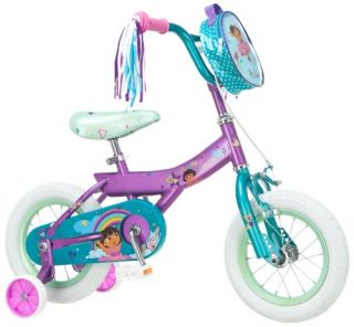 Dora Childrens Bicycle 12 inch Girls Toddler Training Wheels Kids