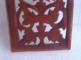 Nice Pierce Leaf Carved Mahogany Panel 5 1 4 x 9 1 4