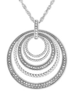 Genevieve & Grace Sterling Silver Necklace, Marcasite Round Rope