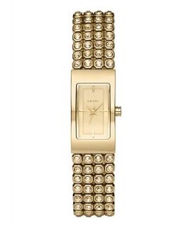 DKNY Watch, Womens Gold tone Stainless Steel and Crystal Bracelet