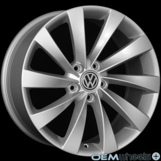 18 Silver Turbine Wheels Fits VW Golf Jetta CC EOS GTI Passat Audi A3