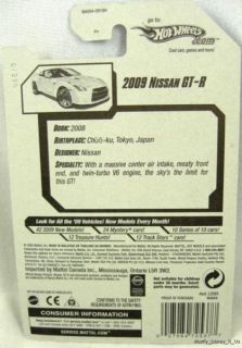 Hot Wheels 2009 Nissan GT R White 001 190 New NIP