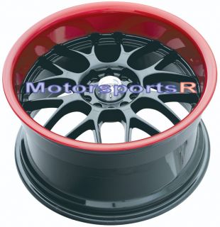 18 XXR 006 Black Red Lip Deep Dish Wheels Rims Staggered 04 11 Mazda