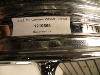 Chrome Billet Front Wheel Mag Harley Wide Glide Softail 84 99 21 Tri