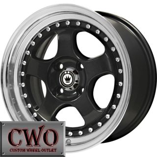 15 Black Konig Candy Wheels Rims 4x100 4 Lug Civic Mini Miata Cobalt