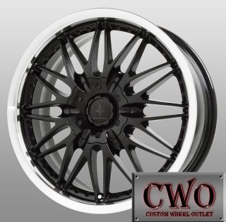 20 Black Verde Regency Wheels 5x100 5x115 5 Lug Celica Jetta Grand