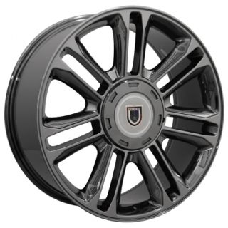22 Black Chrome Escalade Wheels Rims Fit Cadillac GMC Chevy Set 0f 4