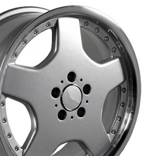 17 Silver AMG Wheels Machined Lip Set of 4 Rims Fits Mercedes Benz