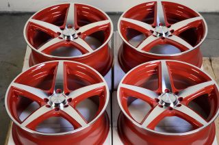 16 Effect Red Wheels Rims 4x100 Lancer Sentra Altima Prelude Accord