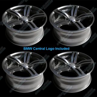 Machined Face Wheels 18x8 0 Rims with Central Cap Logo 4pc New