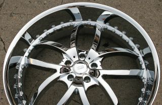 Bigg Style 406 24 Chrome Rims Wheels BMW 645 650 Caprice 24 x 9 5 5H