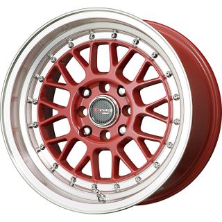 Drag Wheels Dr 44 15x8 25 4x100 4x114 3 ET25 Red Rims Civic Del Sol
